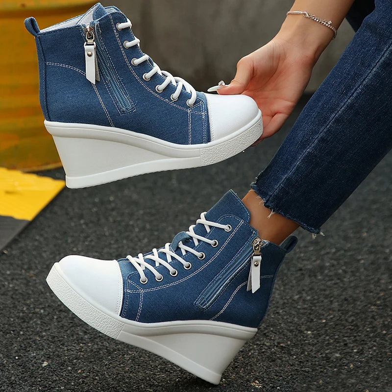 Zapatilla Rowan de lona con cuña