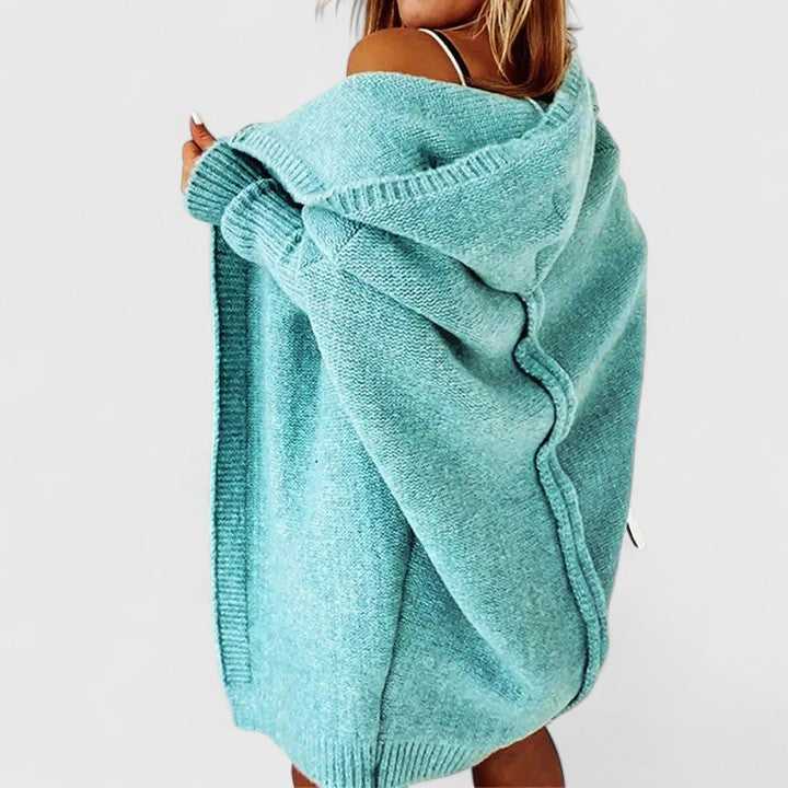 Avery | Womens Oversized Hooded Knit Cardigan