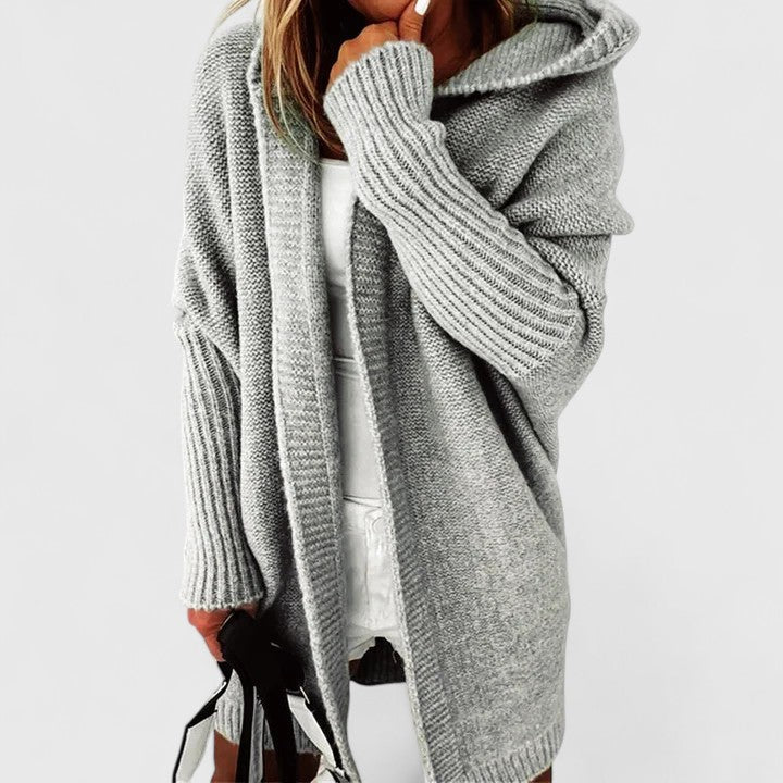 Avery | Womens Oversized Hooded Knit Cardigan