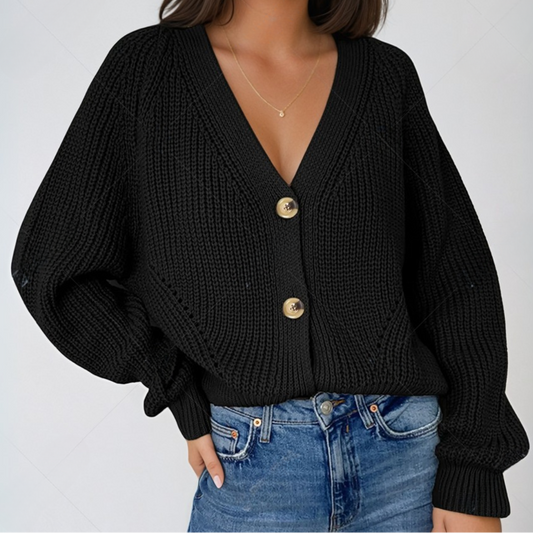 Winnifred | Women's V-Neck Long Sleeve Knitted Cardigan