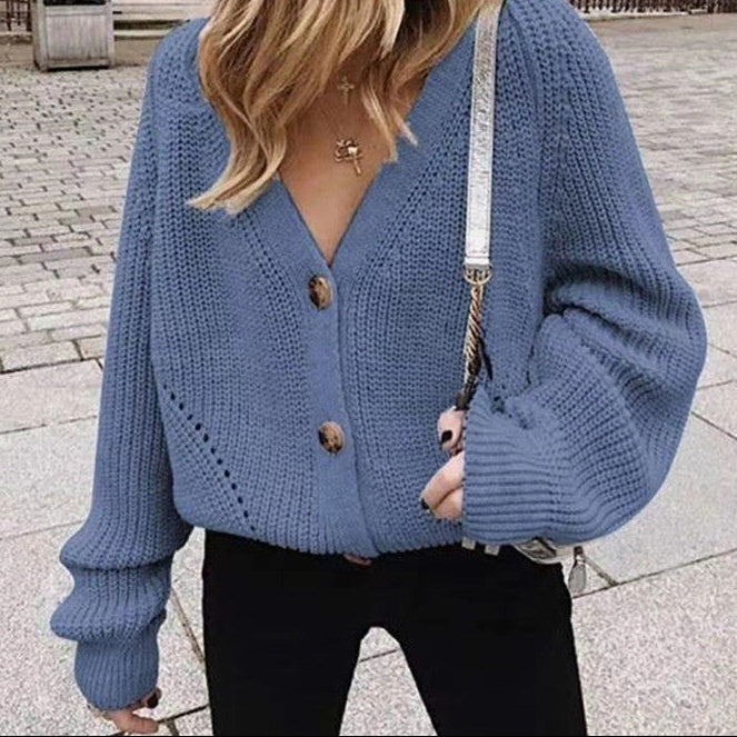 Winnifred | Women's Knit V-Neck Long Sleeve Cardigan