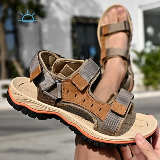 Sandalias de piel auténtica Zodio