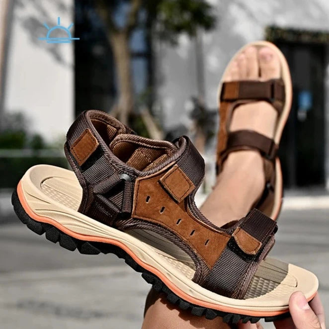 Sandalias de piel auténtica Zodio