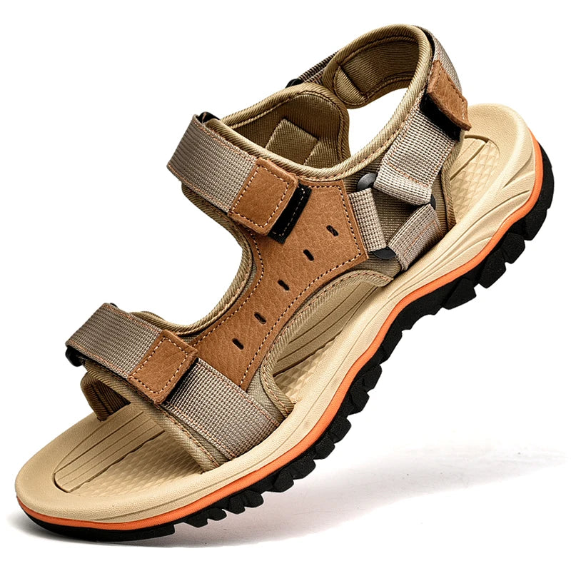 Sandalias de piel auténtica Zodio