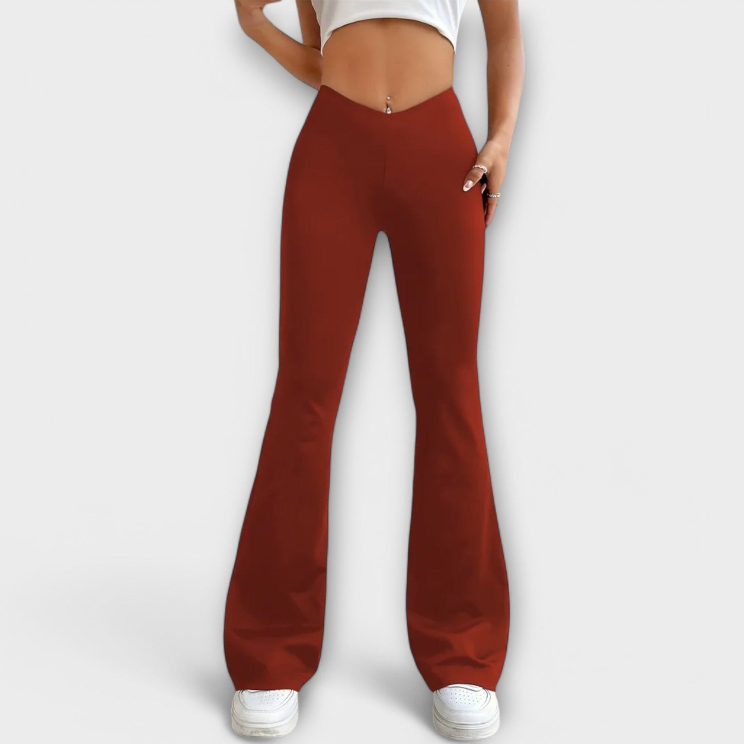 Pantalones relajados de corte acampanado