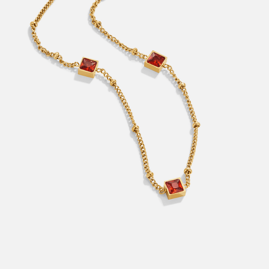 Red crystal necklace