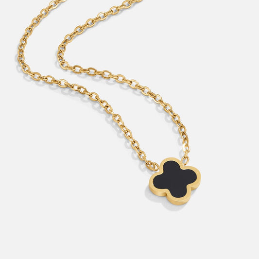 Black clover necklace