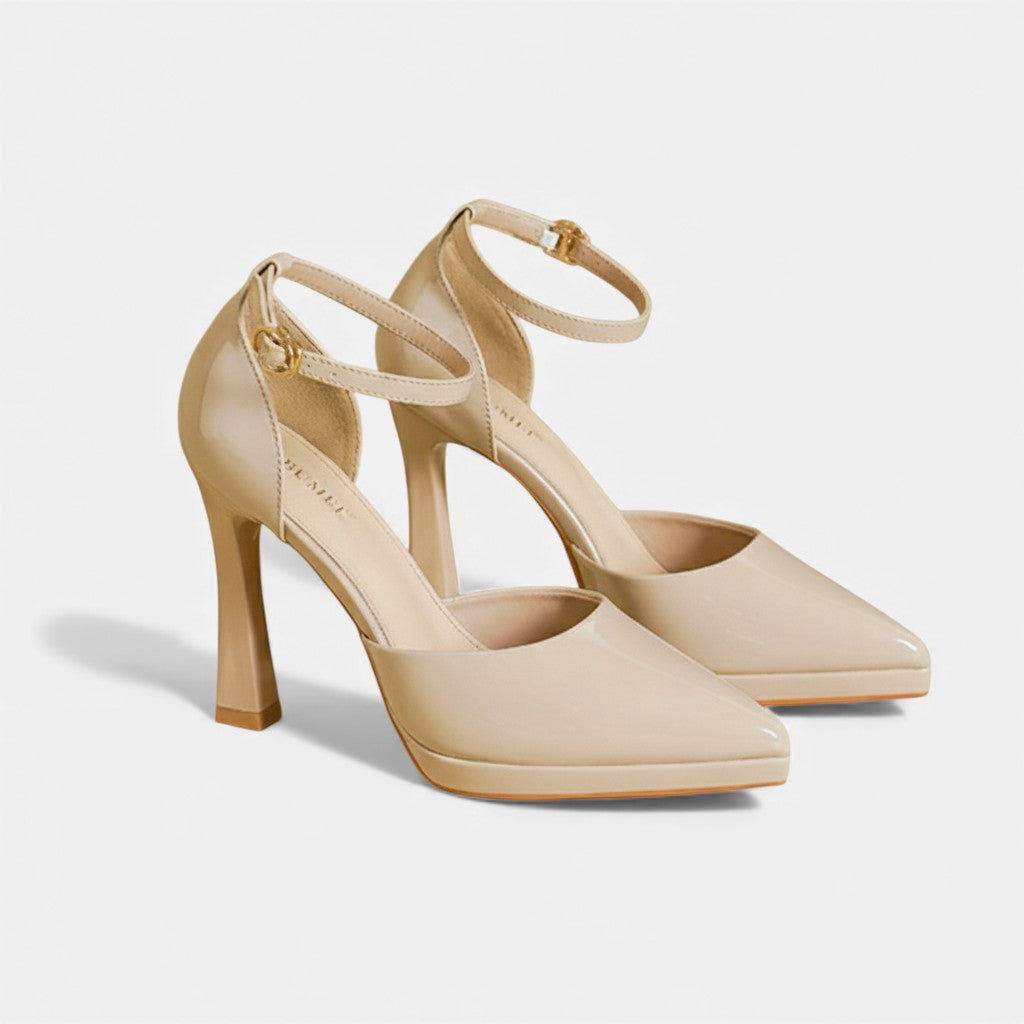 Zapatos de tacón de piel