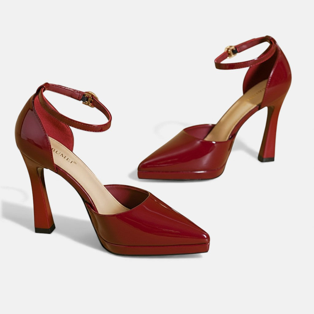 Zapatos de tacón de piel
