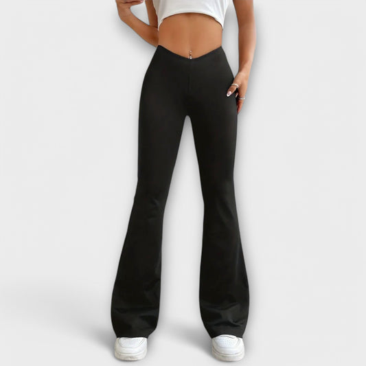 Relaxed fit flare trousers