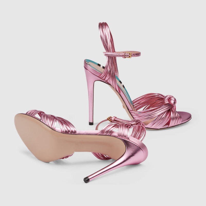 Sandalias de tacón metalizadas Liora