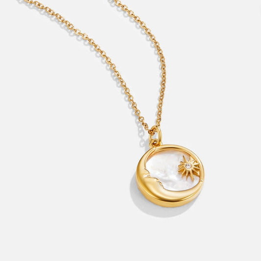 Moon and Star Necklace "Dreaming in the Clouds"