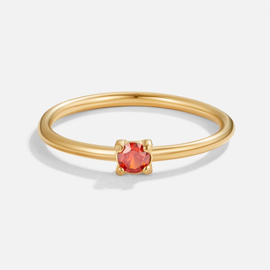 18-karat gold ring with July birthstone