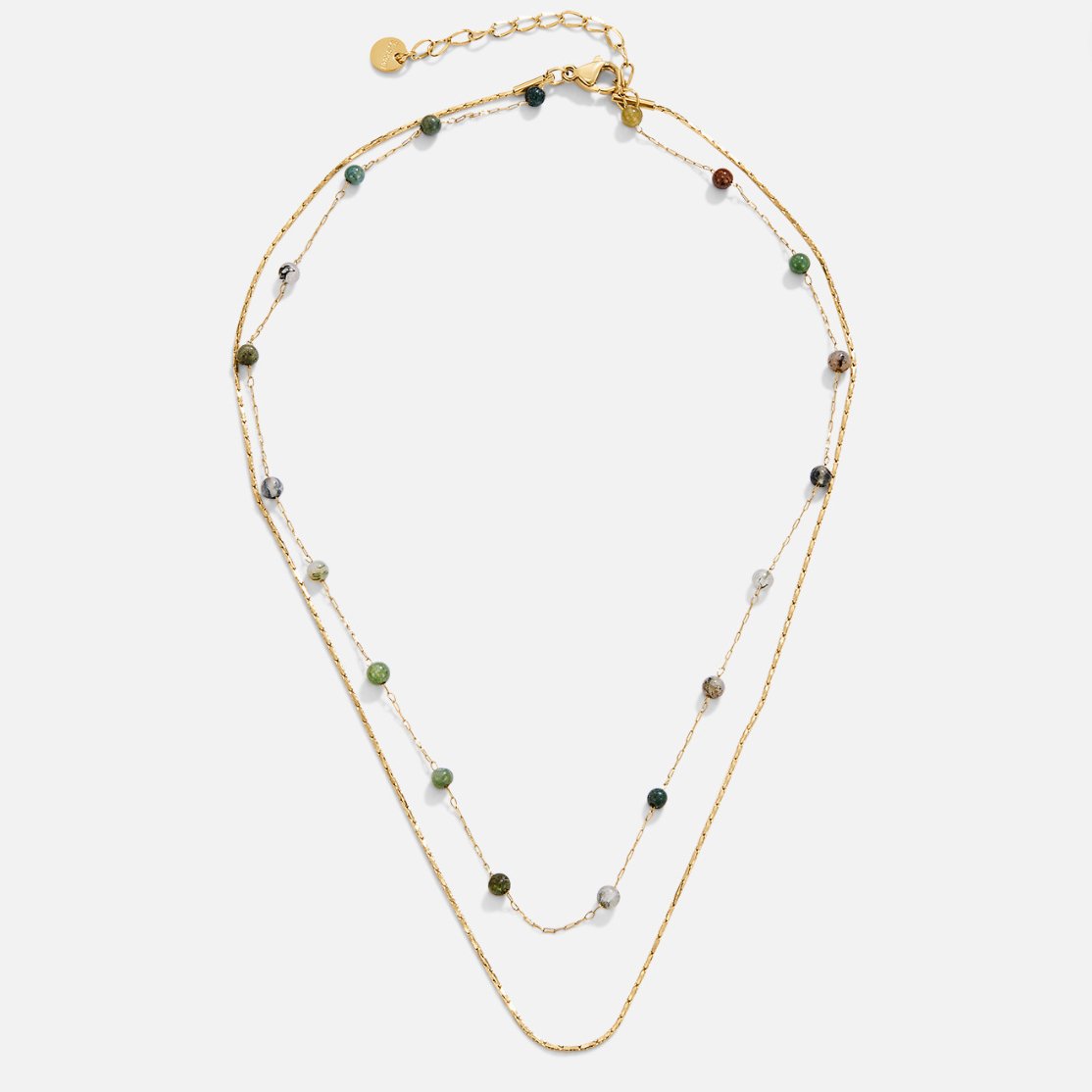 Collar Alana de varias capas con baño de oro y piedra