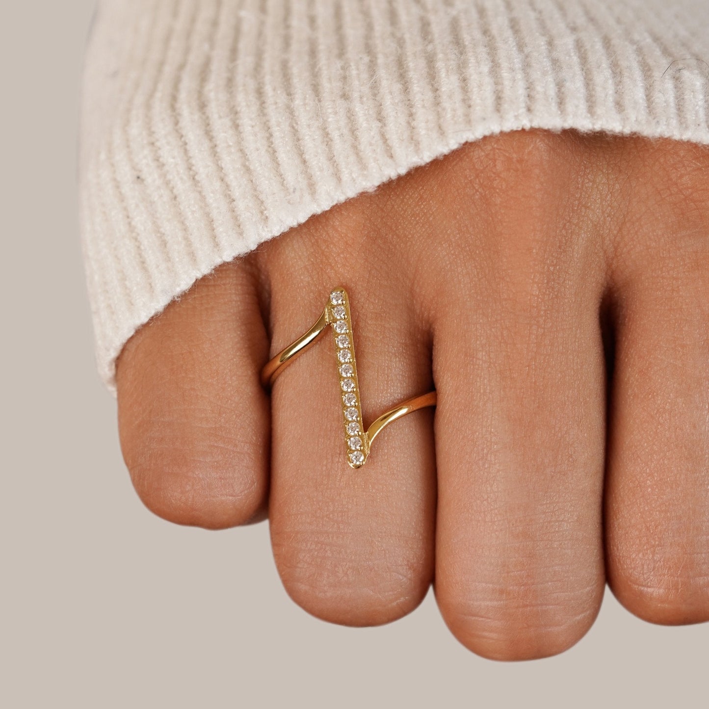 Anillo Mila de oro trenzado