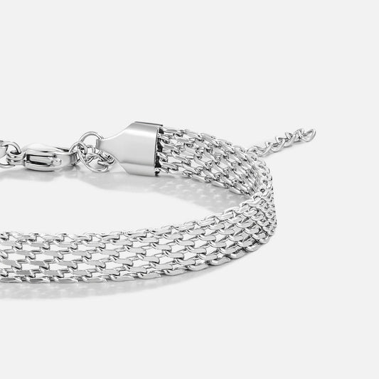 Silver mesh chain bracelet